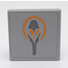 LEGO Medium Stone Gray Tile 2 x 2 with The Ghost Insignia Sticker with Groove (3068)