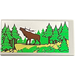 LEGO Medium Stone Gray Tile 2 x 4 with Elk in Forest Sticker (87079)
