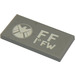 LEGO Medium Stone Gray Tile 2 x 4 with FF 1° FW and SHIELD Logo (Left) Sticker (87079)