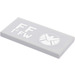 LEGO Medium Stone Gray Tile 2 x 4 with FF 1° FW and SHIELD Logo (Right) Sticker (87079)