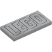 LEGO Medium Stone Gray Tile 2 x 4 with ‘LEGO’ (87079 / 108103)