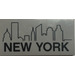LEGO Gris pierre moyen Tuile 2 x 4 avec &#039;NEW YORK&#039; et City Skyline (25454 / 87079)