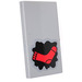 LEGO Medium Stone Gray Tile 2 x 4 with Red Sock Sticker (87079)