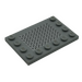 LEGO Medium Stone Gray Tile 4 x 6 with Studs on 3 Edges with Silver Tread Plate Sticker (6180)