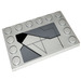 LEGO Medium Stone Gray Tile 4 x 6 with Studs on 3 Edges with SW Sith Infiltrator Panel (Left) Sticker (6180)