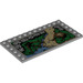 LEGO Medium Stone Gray Tile 6 x 12 with Studs on 3 Edges with Beach with grass (6178 / 18881)