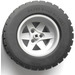 LEGO Medium Stone Gray Tire 94.3 x 38 R with Rim 56 X 34 with 3 Holes