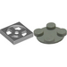 LEGO Medium Stone Gray Turntable 2 x 2 Plate with Light Gray Top