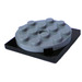 LEGO Medium Steengrijs Turntable 4 x 4 x 0.667 met Zwart Vergrendelings Basis
