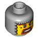 LEGO Medium Stone Gray Viking Warrior Head (Safety Stud) (3626)
