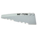 LEGO Medium Stone Gray Wedge 10 x 3 x 1 Double Rounded Left with &#039;MF-7198&#039; Sticker (50955)