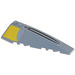 LEGO Medium Stone Gray Wedge 10 x 3 x 1 Double Rounded Right with Yellow square left side Sticker (50956)