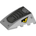 LEGO Mittleres Steingrau Keil 4 x 4 Verdreifachen Gebogen ohne Bolzen mit Rhino Kopf mit Gelb Augen (47753 / 84830)