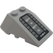 LEGO Medium Stone Gray Wedge 4 x 4 Triple with Engine Exhaust Sticker with Stud Notches (48933)