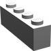LEGO Gris pierre moyen Coin Brique 2 x 4 La gauche (41768)