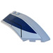 LEGO Medium Stone Gray Wedge Curved 3 x 8 x 2 Right with Dark Blue Curved Triangle Sticker (41749)