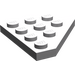 LEGO Gris pierre moyen Coin assiette 4 x 4 Aile La gauche (3936)
