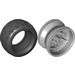 LEGO Medium Stone Gray Wheel 43.2mm D. x 26mm Technic Racing Small with 3 Pinholes with Tire 68.8 x 36 H Off-Road
