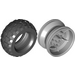 LEGO Medium Stone Gray Wheel 43.2mm D. x 26mm Technic Racing Small with 3 Pinholes with Tire Balloon - Wide Ø 81.6 x 38