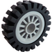 LEGO Medium Stone Gray Wheel Centre Spoked Small with Narrow Tire 24 x 7 with Ridges Inside