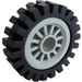 LEGO Średni kamienny szary Wheel Centre Spoked Small with Narrow Tire 24 x 7 with Ridges Inside