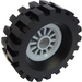 LEGO Medium Stone Gray Wheel Centre Spoked Small with Tire 30 x 10.5 with Ridges Inside