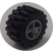 LEGO Střední kamenná šedá Wheel Centre Wide with Stub Axles with Tire 21mm D. x 12mm - Offset Tread Small Wide with Slightly Bevelled Edge and no Band