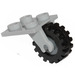 LEGO Medium steingrå Wheel fork 2 x 2 with Dark Stone Gray wheel Centre and Tire Offset Tread with Band Around Center of Tread