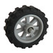LEGO Medium Stone Gray Wheel Rim Ø14.6 x 6 with Spokes and Stub Axles with Tire Ø 20.9 X 5.8  Offset Tread