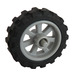 레고 미디엄 스톤 그레이 Wheel Rim Ø14.6 x 6 with Spokes and Stub Axles with Tire Ø 20.9 X 5.8  Offset Tread