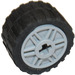 LEGO Grigio pietra medio Wheel Rim Ø18 x 14 with Axle Hole with Tire 24 x 14 Shallow Tread (Tread Small Hub) without Band around Center of Tread