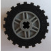 LEGO Medium steingrå Wheel Rim Ø18 x 14 with Axle Hole with Tire 30.4 x 14 with Offset Tread Pattern and No band