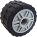 LEGO Medium Stone Gray Wheel Rim Ø18 x 14 with Pin Hole with Tire 24 x 14 Shallow Tread (Tread Small Hub) without Band around Center of Tread