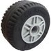 LEGO Medium Stone Gray Wheel Rim Ø18 x 14 with Pin Hole with Tire Ø30.4 x 14 (Thick Rubber)