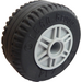 LEGO Gris piedra medio Wheel Rim Ø18 x 14 with Pin Hole with Tire Ø30.4 x 14 (Thick Rubber)