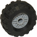 LEGO Medium Stone Gray Wheel Rim Ø18 x 14 with Pin Hole with Tire Balloon Wide Ø37 x 18