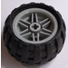 LEGO Средно каменно сиво Wheel Rim Ø30 x 20 with No Pinholes, with Reinforced Rim with Tire Balloon Wide Ø43 X 26