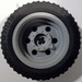 LEGO Medium stengrå Wheel Rim Ø30 x 20 with No Pinholes, with Reinforced Rim with Tire, Low Profile, Wide Ø43.2 X 22 ZR