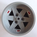 LEGO Medium Stone Gray Wheel Rim Ø56 X 34 with &#039;BBS&#039; Sticker with 3 Holes (15038)