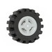 LEGO Середній камінь сірий Wheel Rim Ø8 x 6.4 with Side Notch with Tire with Offset Tread with Band Around Center of Tread