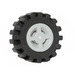 LEGO Medium Stone Gray Wheel Rim Ø8 x 6.4 with Side Notch with Tire with Offset Tread with Band Around Center of Tread