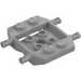 LEGO Grigio pietra medio Ruote Supporto 4 x 4 x 2/3 con Foro (24326)