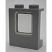 LEGO Medium Stone Gray Window 1 x 2 x 2 with Transparent Black Glass