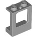 LEGO Medium Stone Gray Window Frame 1 x 2 x 2 (Plane) with 2 Holes in Bottom (2377)