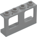 LEGO Medium Stone Gray Window Frame 1 x 4 x 2 (Plane) with Hollow Studs (61345)