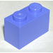 LEGO Medium violet Steen 1 x 2 met buis aan de onderzijde (3004 / 93792)