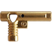 LEGO Metallisk guld Slange Nozzle med Side Snor Hul uden riller (60849)