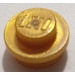 LEGO Metallisches Gold Platte 1 x 1 Runden (6141 / 30057)