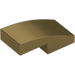 LEGO Metallisk Guld Backe 1 x 2 Böjd (11477)