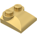LEGO Or métallique Pente 2 x 2 Incurvé avec extrémité incurvée (47457)